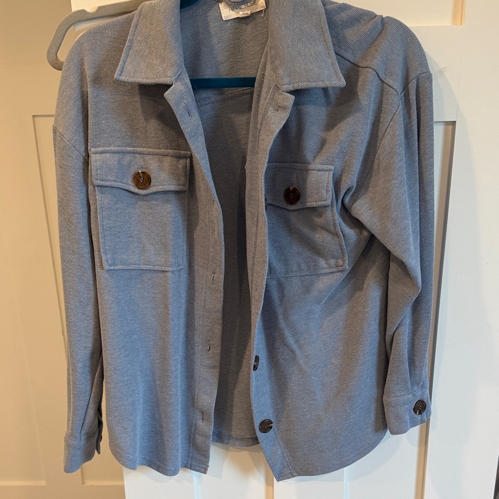 Hippie Rose Blue Bomber Jacket